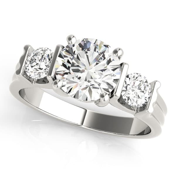 3-Stone Round Engagement Ring — style 84464 in 10k White Gold