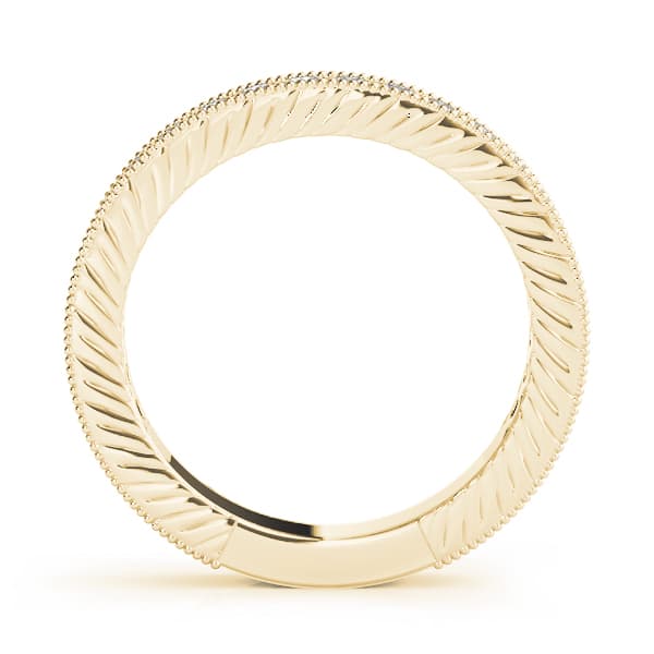 Channel Set Wedding Band (0.55 ct. tw.), Side view in yellow gold