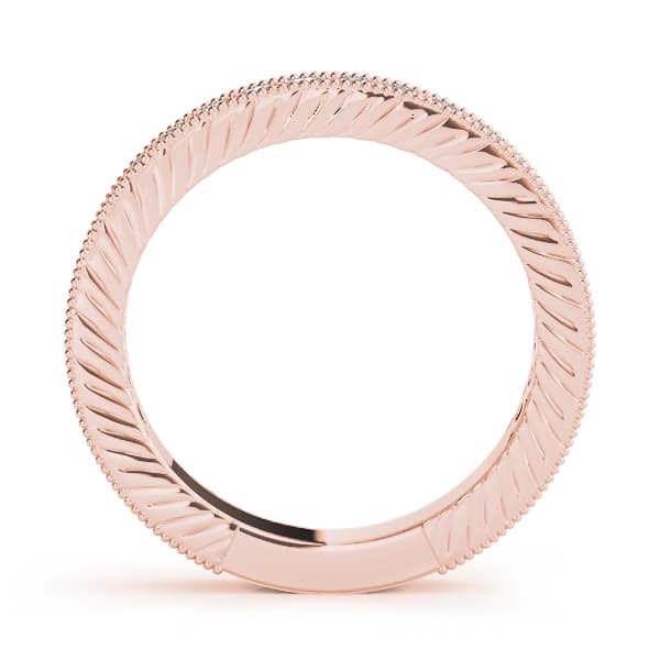 Channel Set Wedding Band (0.55 ct. tw.), Side view in rose gold