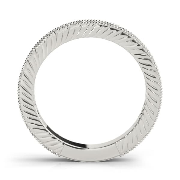 Channel Set Wedding Band (0.55 ct. tw.), Side view in white gold or platinum
