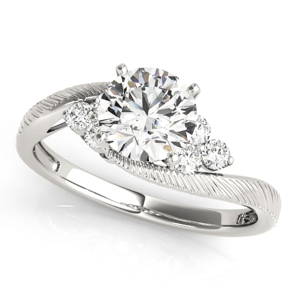ENGAGEMENT RINGS CLUSTER SIDES — style 84476 in 10k White Gold