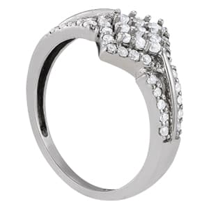 Diamond Fashion Cluster (0.48 ct. tw.), Side view in white gold or platinum