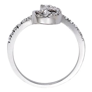 Diamond Fashion Cluster (1/4 ct. tw.), Side view in white gold or platinum