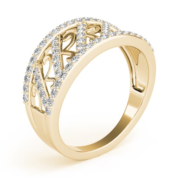 Diamond Fashion Fashion Rings (1/2 ct. tw.), Angle view in yellow gold
