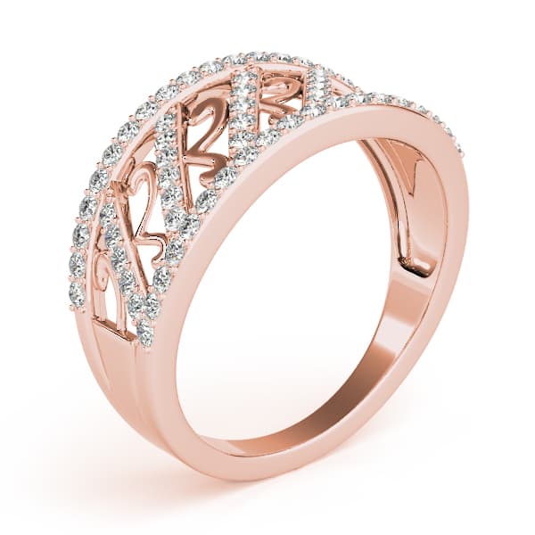 Diamond Fashion Fashion Rings (1/2 ct. tw.), Angle view in rose gold