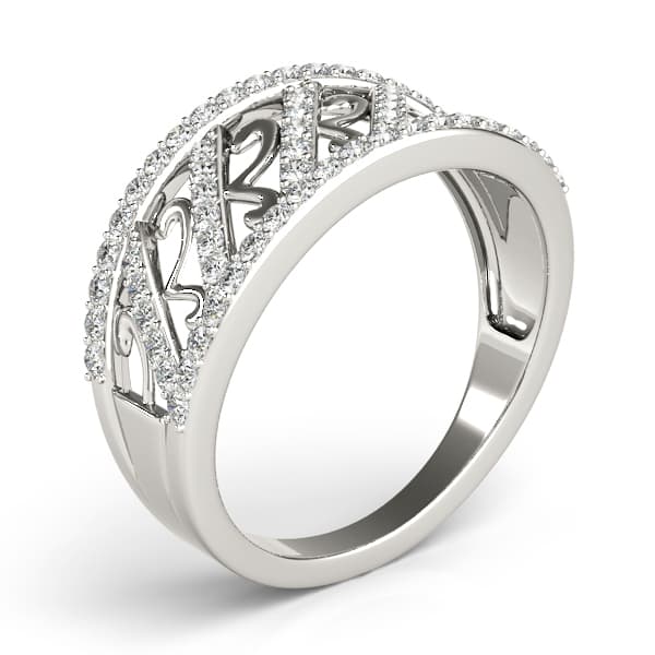 Diamond Fashion Fashion Rings (1/2 ct. tw.), Angle view in white gold or platinum