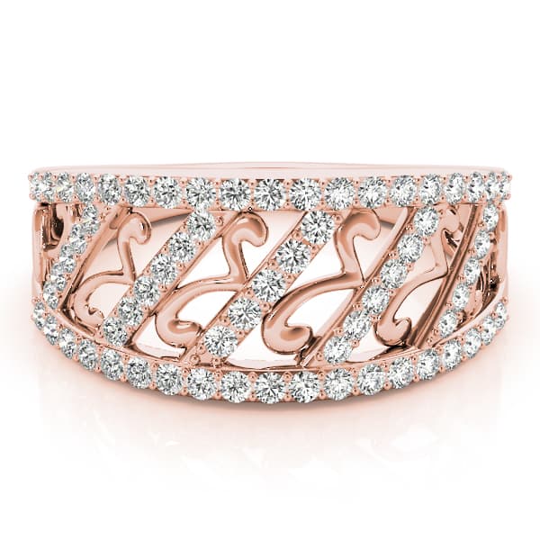 Diamond Fashion Fashion Rings (1/2 ct. tw.), On hand view in rose gold
