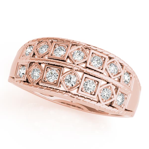 Diamond Fashion Fashion Rings (0.27 ct. tw.), Front view in rose gold