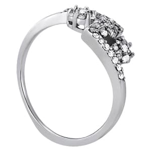 Diamond Fashion Cluster (1/4 ct. tw.), Side view in white gold or platinum