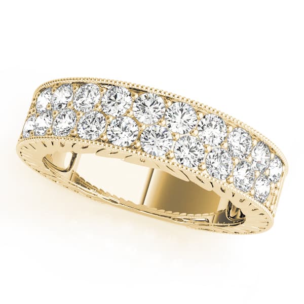Pavé Wedding Band (1 ct. tw.), Front view in yellow gold