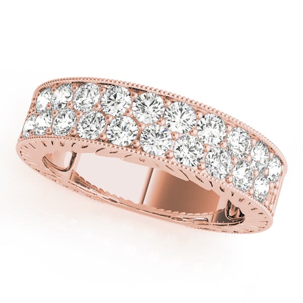 Pavé Wedding Band (1 ct. tw.), Front view in rose gold