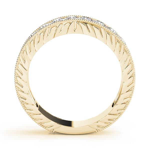 Pavé Wedding Band (1 ct. tw.), Side view in yellow gold