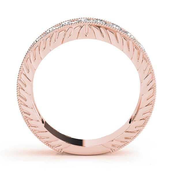 Pavé Wedding Band (1 ct. tw.), Side view in rose gold
