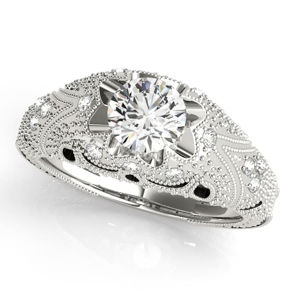 ENGAGEMENT RINGS ANTIQUE — style 84514 in 10k White Gold
