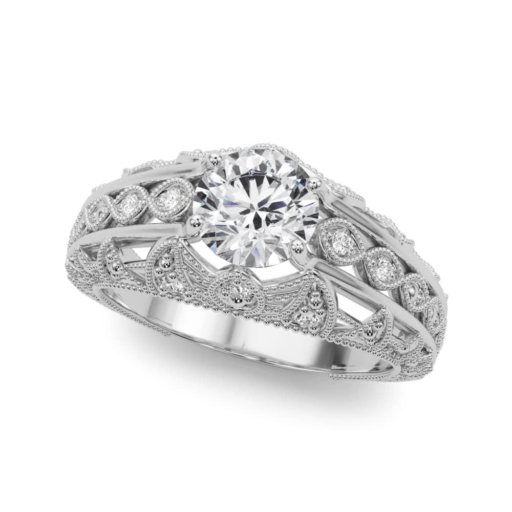 ENGAGEMENT RINGS ANTIQUE — style 84517 in 10k White Gold