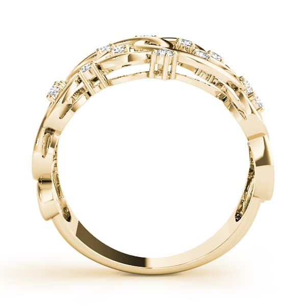 Swirl Fashion Ring (0.21 ct. tw.), Side view in yellow gold