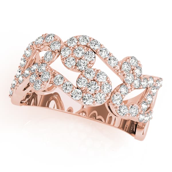 Diamond Fashion Fashion Rings (0.58 ct. tw.), Front view in rose gold