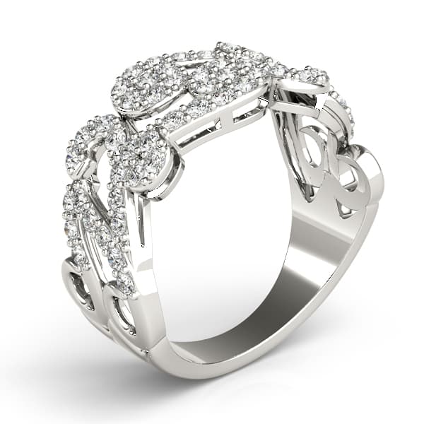 Diamond Fashion Fashion Rings (0.58 ct. tw.), Angle view in white gold or platinum