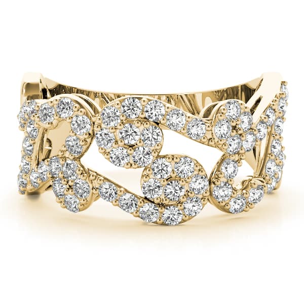 Diamond Fashion Fashion Rings (0.58 ct. tw.), On hand view in yellow gold