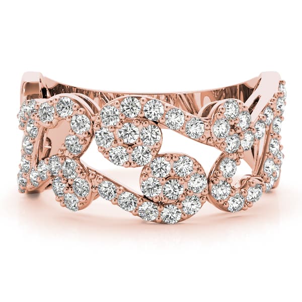 Diamond Fashion Fashion Rings (0.58 ct. tw.), On hand view in rose gold