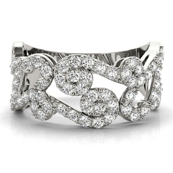 Diamond Fashion Fashion Rings (0.58 ct. tw.), On hand view in white gold or platinum