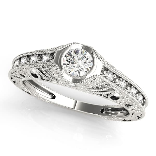 ENGAGEMENT RINGS ANTIQUE — style 84538 in 10k White Gold