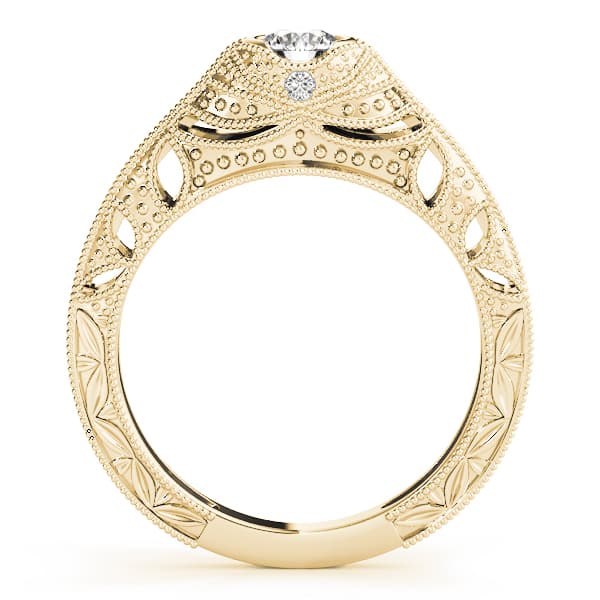 Antique Engagement Ring, style 84538, Side view in yellow gold