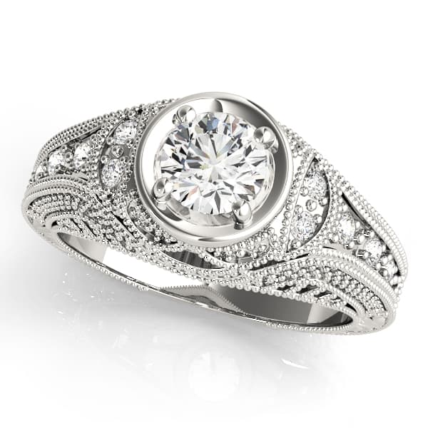 ENGAGEMENT RINGS ANTIQUE — style 84545 in 10k White Gold