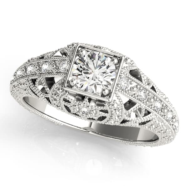 ENGAGEMENT RINGS ANTIQUE — style 84546 in 10k White Gold