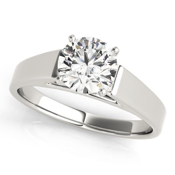 Antique Style Solitaire Engagement Ring — style 84553 in 10k White Gold