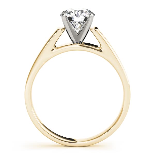Antique Style Solitaire Engagement Ring, style 84553, Side view in yellow gold