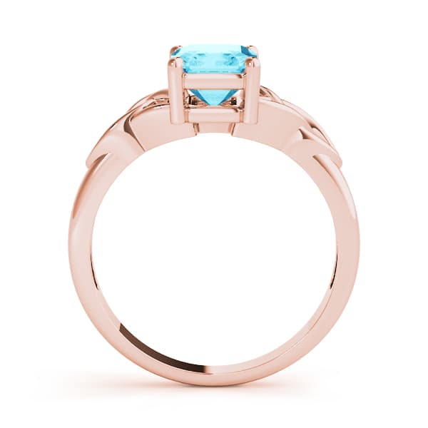 Emerald Gemstone Ring (8 ct. tw.), Side view in rose gold