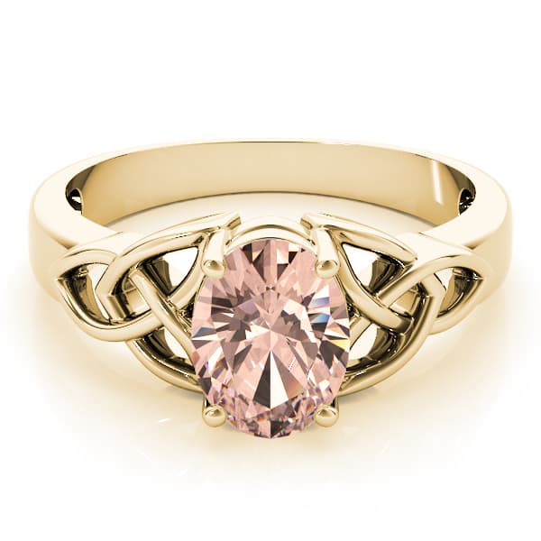 Filigree Oval Cut Color Ring (8 ct. tw.), On hand view in yellow gold