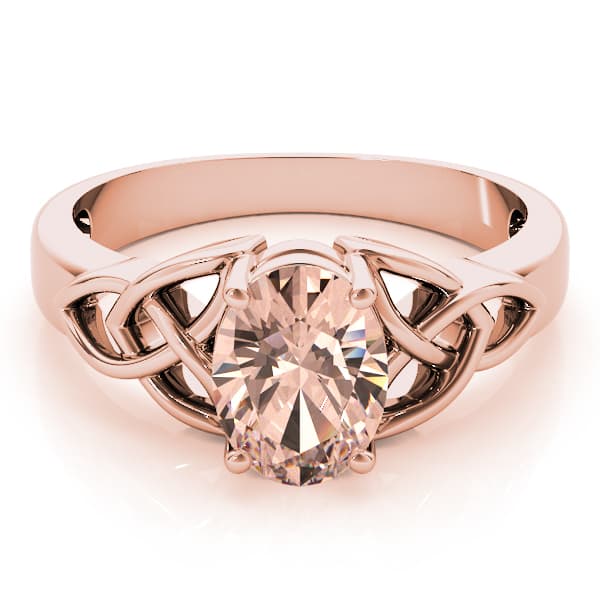 Filigree Oval Cut Color Ring (9 ct. tw.), On hand view in rose gold