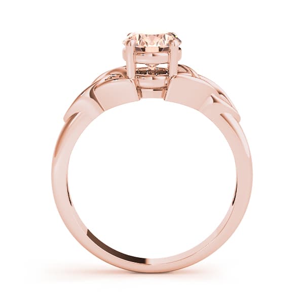Filigree Oval Cut Color Ring (9 ct. tw.), Side view in rose gold