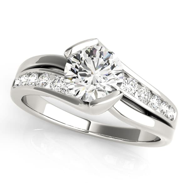 Bypass Channel Set Engagement Rings — style 84584 in 10k White Gold