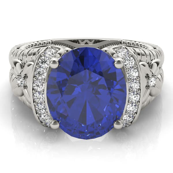 Oval - Textured Color (0.18 ct. tw.), On hand view in white gold or platinum
