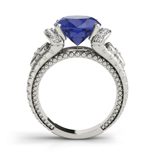 Oval - Textured Color (0.18 ct. tw.), Side view in white gold or platinum