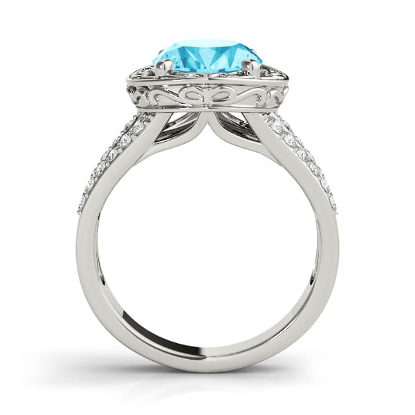 Oval-split Shank Design (1/4 ct. tw.), Side view in white gold or platinum