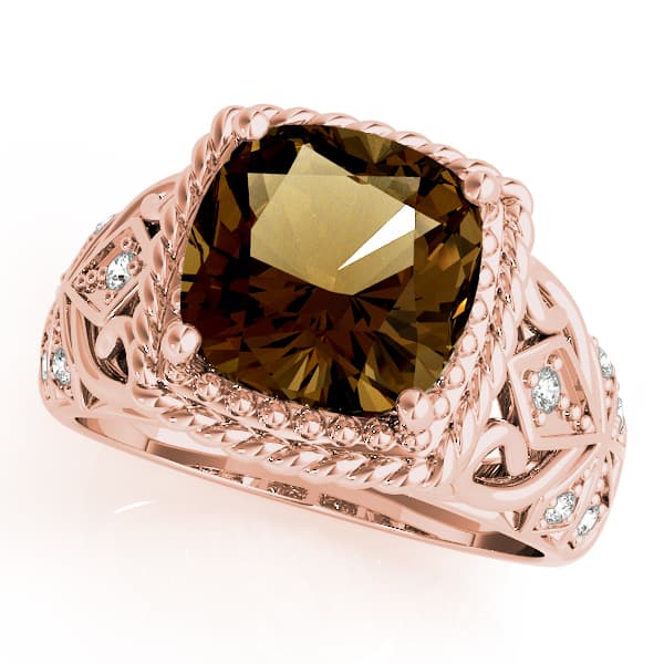 9mm Cushion (0.08 ct. tw.), Front view in rose gold