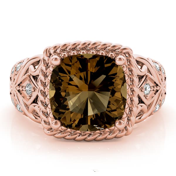 9mm Cushion (0.08 ct. tw.), On hand view in rose gold