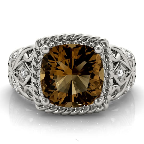 9mm Cushion (0.08 ct. tw.), On hand view in white gold or platinum