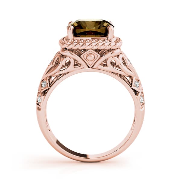 9mm Cushion (0.08 ct. tw.), Side view in rose gold
