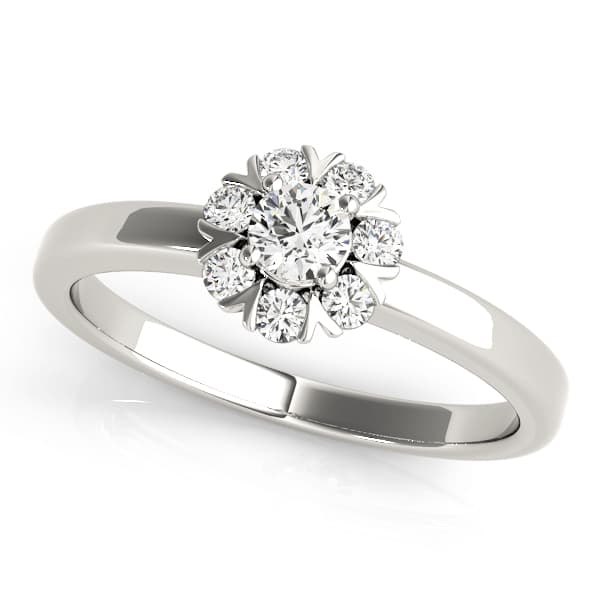 CLUSTER RING, SPLIT PRONGS — style 84596 in 10k White Gold