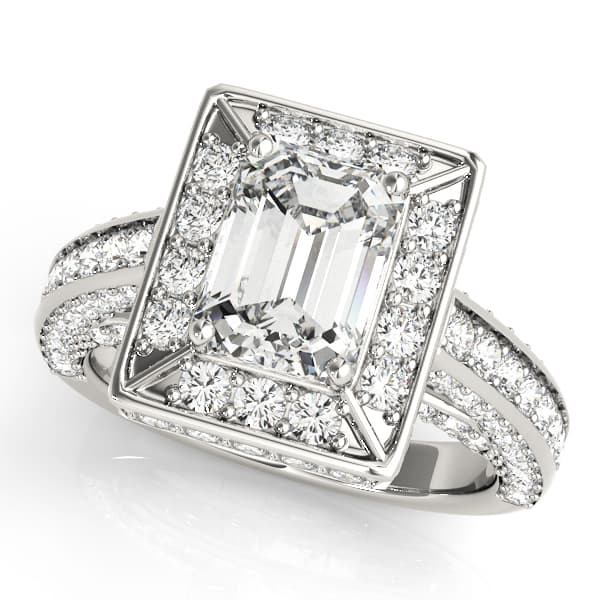 HALO ENGAGEMENT RING FOR EC — style 84605 in 10k White Gold