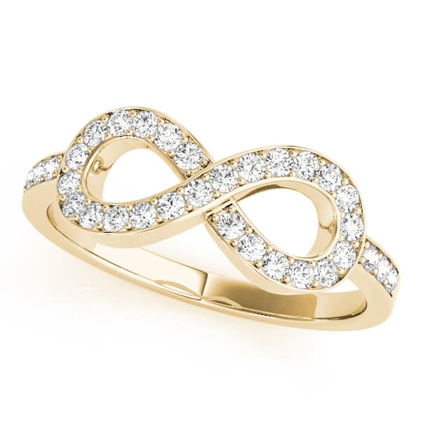 Infinity Fashion Rings (0.4 ct. tw.), Front view in yellow gold
