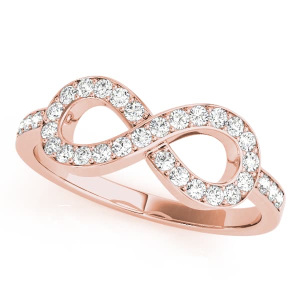 Infinity Fashion Rings (0.4 ct. tw.), Front view in rose gold