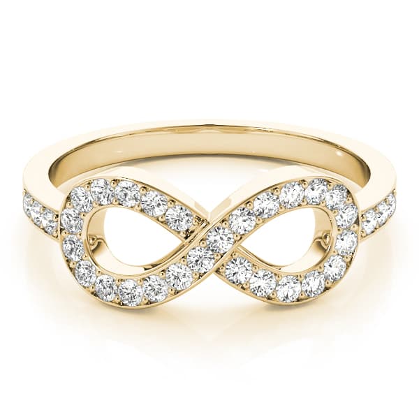 Infinity Fashion Rings (0.4 ct. tw.), On hand view in yellow gold