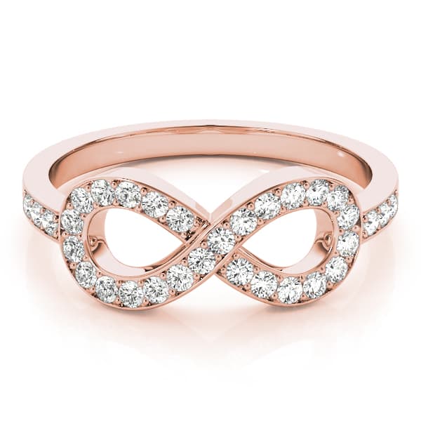 Infinity Fashion Rings (0.4 ct. tw.), On hand view in rose gold