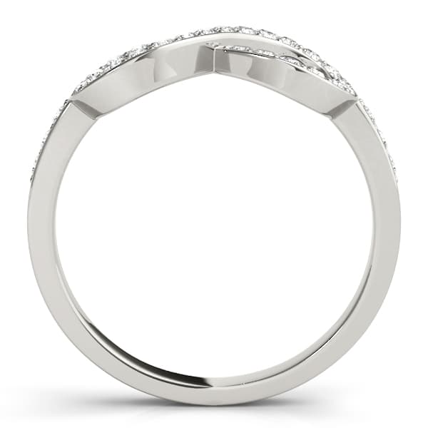 Infinity Fashion Rings (0.4 ct. tw.), Side view in white gold or platinum